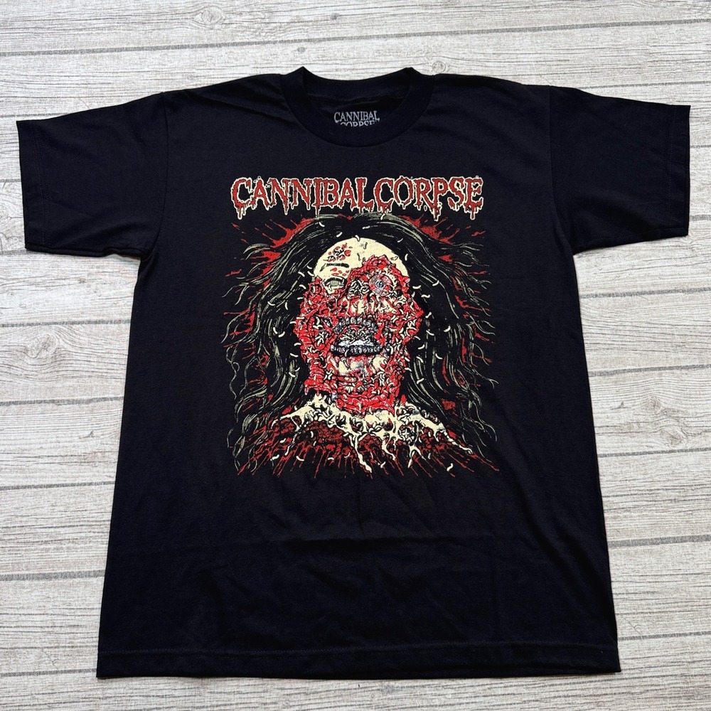 Cannibal Corpse T-Shirt Men's L Black Graphic Death Metal Grunge Concert Merch